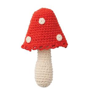 Hochet au Crochet Hoppa Champignon Coton Bio GOTS - Hochets bébé