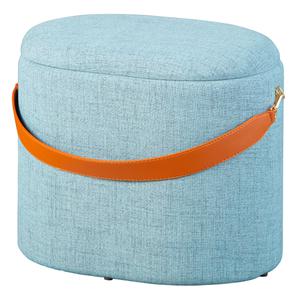 DEENA - Pouf avec Coffre et Lanière Gris