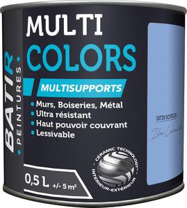 Batir Peintures Peinture Multi-supports Satin Soyeux Batir - Bleu Lavande - 0,5 L
