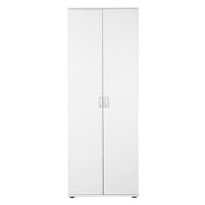 TEO - Armoire 2 Portes 6 Compartiments Coloris Blanc