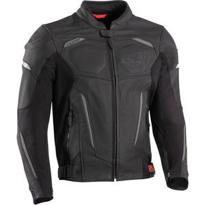 Ixon Ceros Veste en cuir de moto, noir-gris, taille M