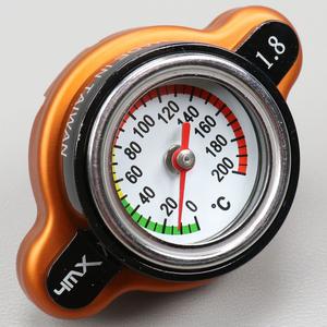 Bouchon de radiateur thermomètre MOTOCROSS Honda, Yamaha, Kawasaki, Suzuki, KTM, Husqvarna... 4MX orange