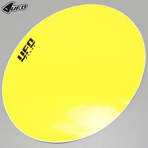 Fond de plaque vintage ovale UFO jaune