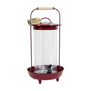 Abreuvoir en métal pour volaille 4 litres grenat