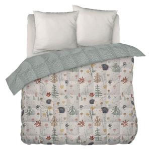 GEDEON - Couette Imprimée Motifs Hérisson 260 x 240 cm + 2 Taies d'oreiller 60x60 cm