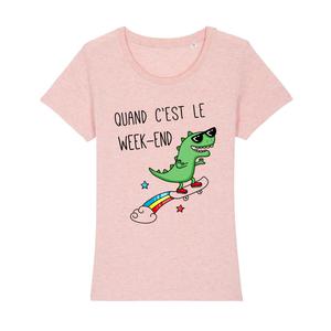 T-shirt Femme - Weekend - Rose Chiné - Taille XL