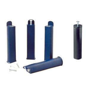 PLAST - Jeu de 4 pieds 22 cm bleus + pied central pour cadre à lattes