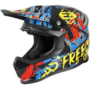 Freegun XP4 Maniac Casque Motocross, noir-rouge-jaune, taille XS