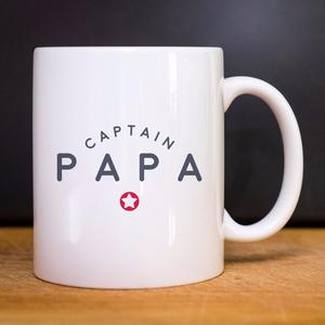 Mug Captain Papa - Blanc - Taille TU