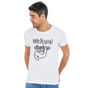 T-shirt Homme - Papa (resseux) - Blanc - Taille S