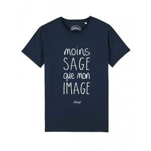 T-shirt Homme - Moins Sage Que Mon Image - Navy - Taille S
