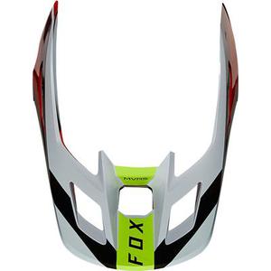 FOX V2 Voke Pic casque, blanc-rouge, taille L