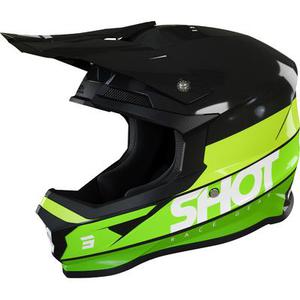 Shot Furious Story Casque de motocross, noir-vert, taille XL