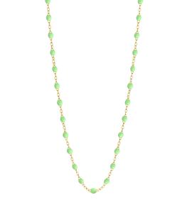 Gigi Clozeau - Femme - Collier or jaune et perles de résine 42 cm - Vert