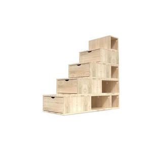 Escalier cube de rangement hauteur 125 cm Vernis Naturel