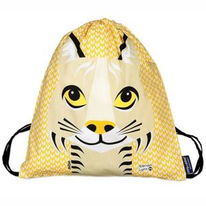 Sac de Gym Maternelle Jaune Lynx Coq en Pâte - Cartable Coton bio