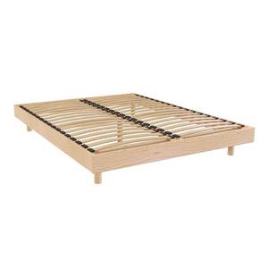 Sommier à lattes 2 places bois Kit France - 140x190 140x190 Vernis Naturel