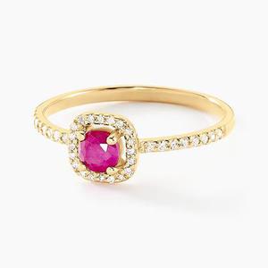 Bague Cosimo Or Jaune Rubis Diamant