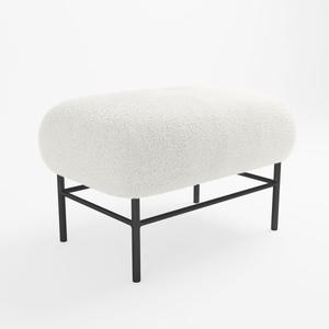 Banquette Emmy blanche effet laine bouclée