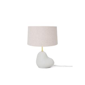 HEBE-Lampe à poser avec variateur Céramique/Textile H35cm Blanc