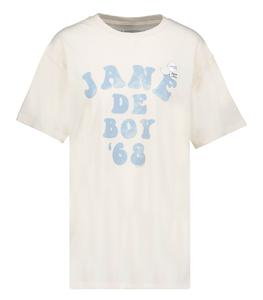 Newtone - Femme - 2 - Tee-shirt Trucker Jane de Boy' 68 Natural/Baby Blue - Beige