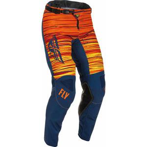Fly Racing Kinetic Wave Pantalon de motocross, bleu-orange, taille 32