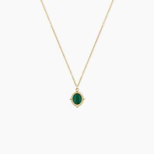 Collier Mirage Or Jaune Malachite