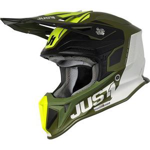 Just1 J18 Pulsar Army Limited Edition Casque Motocross, noir-blanc-vert, taille XL