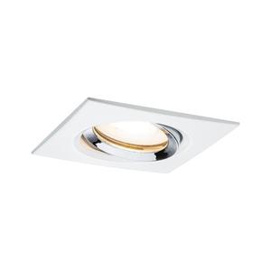NOVA-Spot encastré LED orientable carré métal Ø 9.3cm Argenté