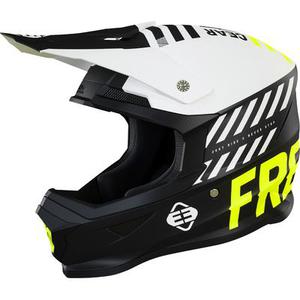 Freegun XP4 Danger Casque de motocross, noir-blanc-jaune, taille 2XL