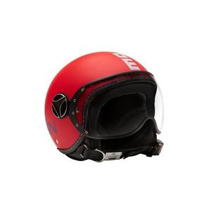 Casque jet enfant Momo Design FGTR Baby rouge/multicolore mat- XS