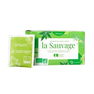 Omum La Sauvage Infusion bio sans théine / Compatible grossesse & allaitement Boite 20 sachets