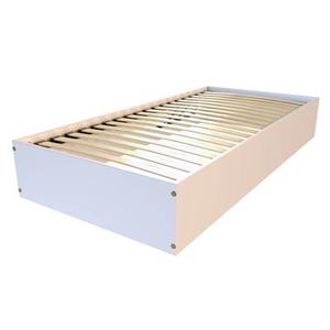 Lit coffre 90x190 - 1 place bois massif 90x190 Blanc