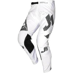 Just1 J-Flex Pantalon Motocross, gris-blanc, taille 54