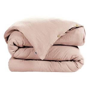 OUREA - Housse de Couette 200x200cm Gaze de Coton Guimauve