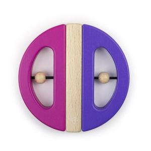 Hochet en bois magnétique Tegu Papillon Violet & Rose - Jouets en b