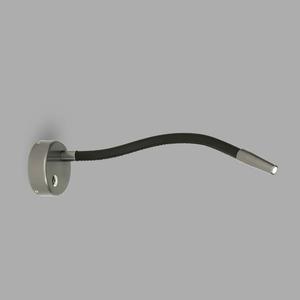 NIMBUS-Applique/liseuse flexible Aluminium/Cuir L39.3cm Argenté