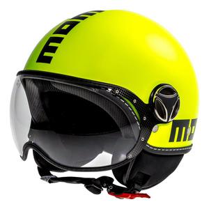 Casque jet Momo Design FGTR Fluo jaune fluo mat/noir- XXS