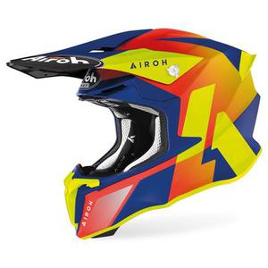 Airoh Twist 2.0 Lift Casque de motocross, rouge-bleu-jaune, taille M