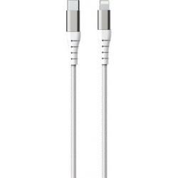 Force Power - Câble Renforcé USB-C / Lightning- 2m - Couleur : Blanc