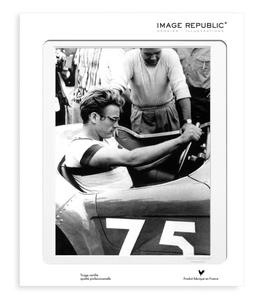 Image Republic - Affiche La Galerie "James Dean Auto" 40 x 50 cm - Blanc