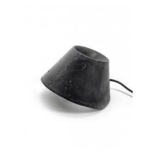 EAUNOPHE-Lampe de sol intérieur L en imitation béton H50cm Noir