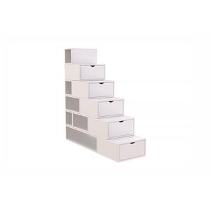 Escalier cube de rangement hauteur 150cm Blanc