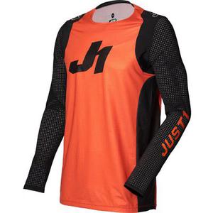 Just1 J-Flex Maillot Motocross, noir-orange, taille M