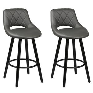 Niels - lot de 2 tabourets gris