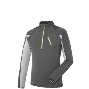 Red Needles Zip Manche longue Gris