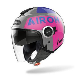 Airoh Helios Up Casque Jet, gris-rose, taille M