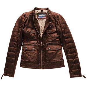 Blauer USA Rider Pocket Padded Veste en cuir de dames, brun, taille XL pour Femmes