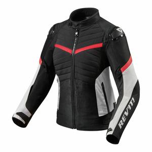 Blouson textile femme Rev'it Arc H2O Ladies noir/rouge- 46