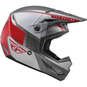 Fly Racing Kinetic Drift Youth Casque de motocross, gris-argent, taille L